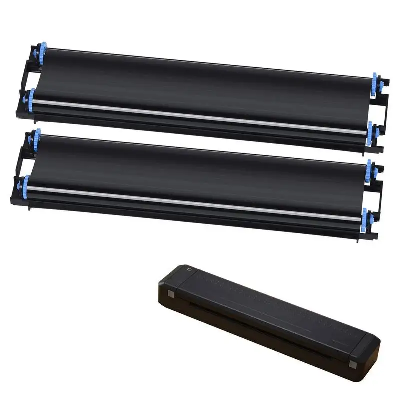 

Black Thermal Transfer Ribbon 2pcs Printer Ribbon Easy Installation 2 Rolls 215mm Thermal Transfer Ribbon For MT800 Portable