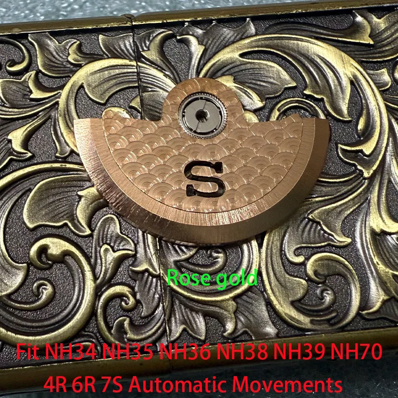 Customized Automatic Hammer Rose Gold Black Blue Silver Gold Watch Rotor Parts