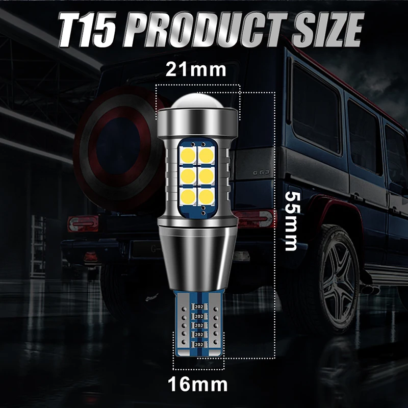 W16W T15 921 LED  ĵ ڵ ,  Ʈ,  3030SMD,  ȣ      , 2 