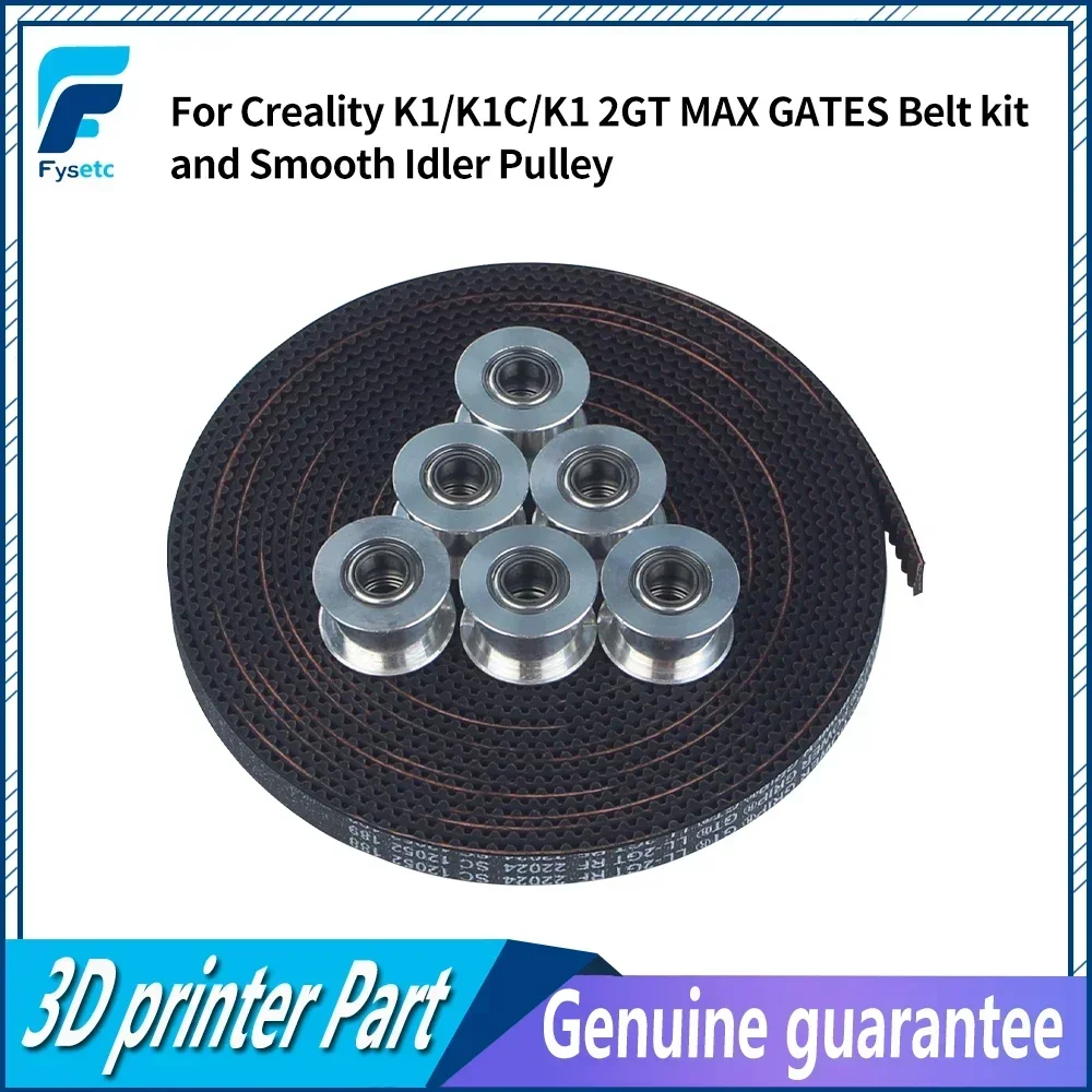 Für Creality K1 K1C K1 2GT Max Gates Riemensatz und glatte Umlenkrolle für Creality 3D-Drucker