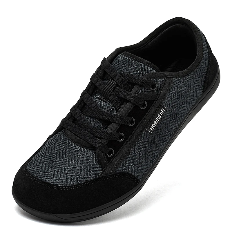HOBIBEAR Scarpe unisex a piedi nudi Punta larga Minimalista Zero Drop Scarpe da ginnastica da passeggio Stringate Scarpe casual leggere da esterno