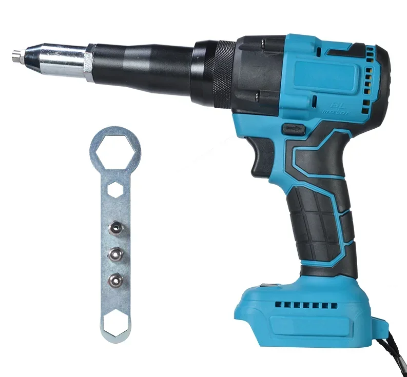 Cordless Electric Rivet Gun Rivet Nut Gun Drill Insert Nut Pull Riveting Tool 2.4-4.8mm With LED Light For Makita 18V Battery