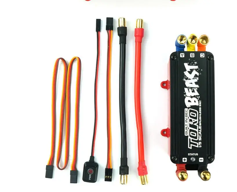 

SKYRC Toro Beast 200A W/BEC 6/7.4V@15A Brushless ESC speed controller 4-8S 33V LIPO for 1/5 truck, off-road, level running Car