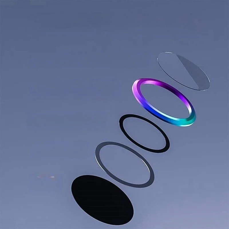 Premium Protective Metal Camera Lens Ring Glass Screen Protector Case Cap