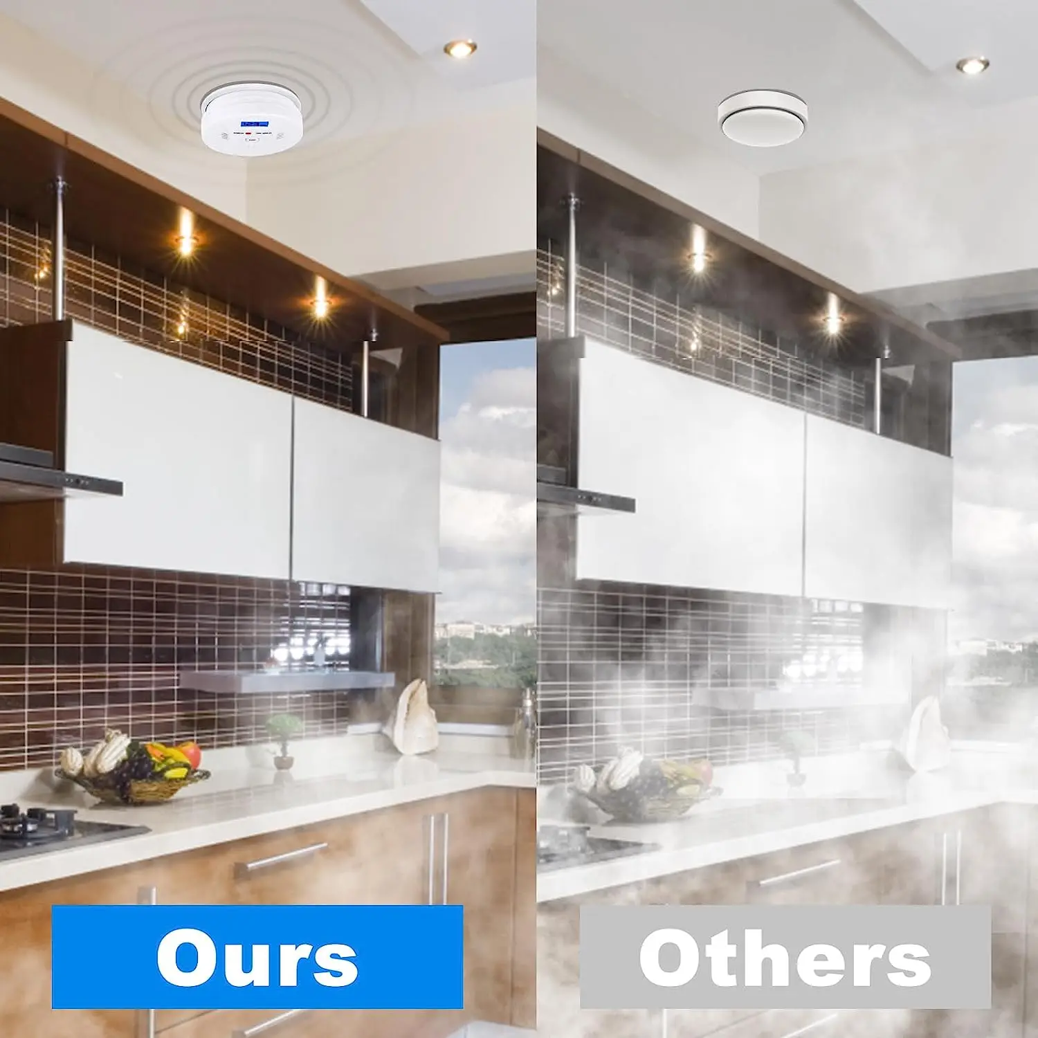 Carbon Monoxide Smoke Detector CO and Smoke Alarm Combination CO Alarm Fire Alarm for Home and Kitchen 2 in 1 carbon monoxide alarm smoke alarm