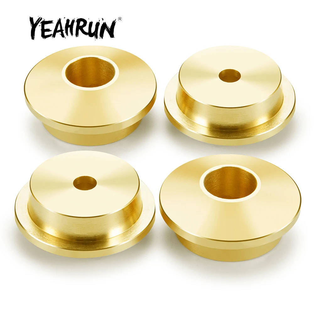 

4 шт., латунные Пружинные ударные чашки YEAHRUN для Axial SCX6 AXI05000 JEEP Wrangler 1/6, детали для обновленной модели гусеничного автомобиля, грузовика