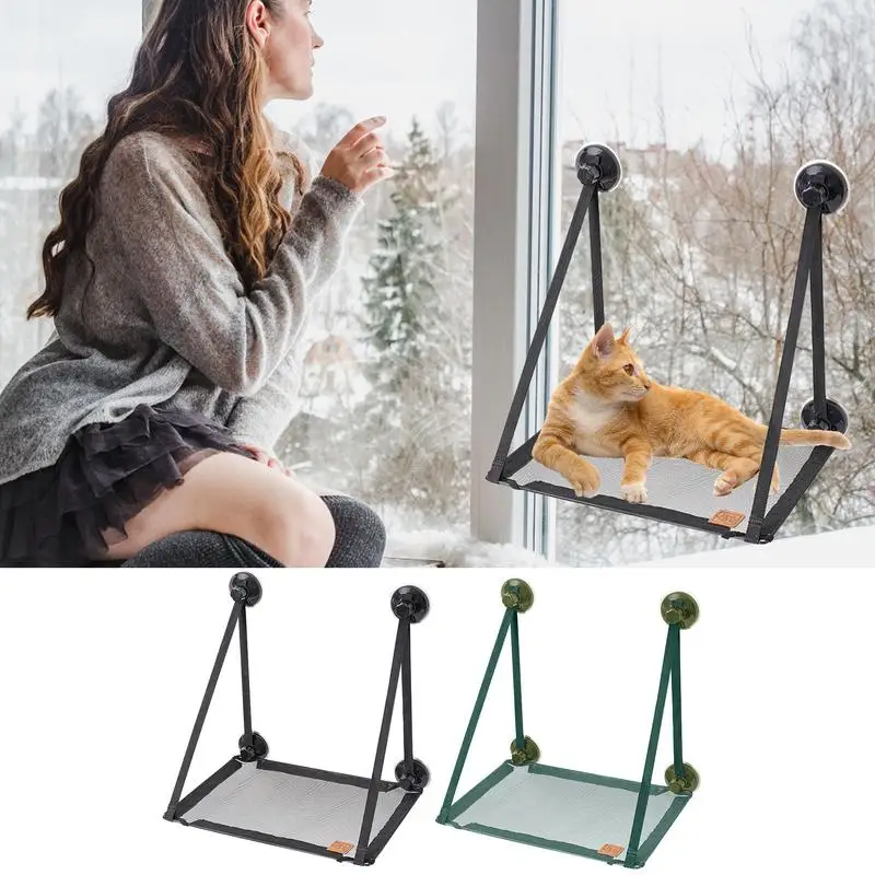 

Hanging Cat Bed Pet Dog Hammock Aerial Cats Bed House Kitten Climbing Frame Sunny Window Seat Nest Bearing 10kg Pets Accessories