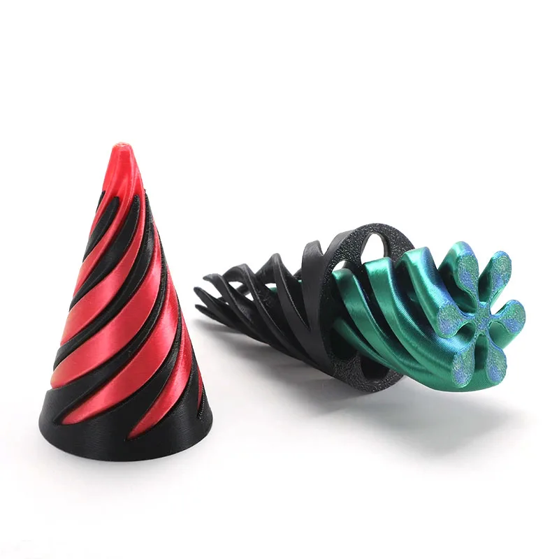 3D Printed Spiral Fidget Toys Decompression Spinning Three-Dimensional Structure Fingertip Dual Color Stress Relief Toy Desk Toy fidget toy