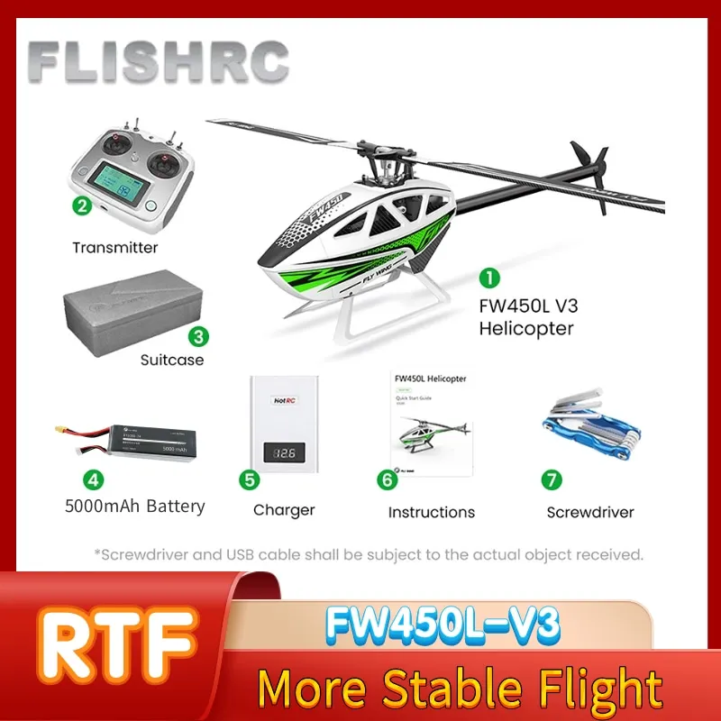 FLYWINGFW450RC6CH3DFW450LV3SmartGPSFBLGyroHelicopterRTFH1