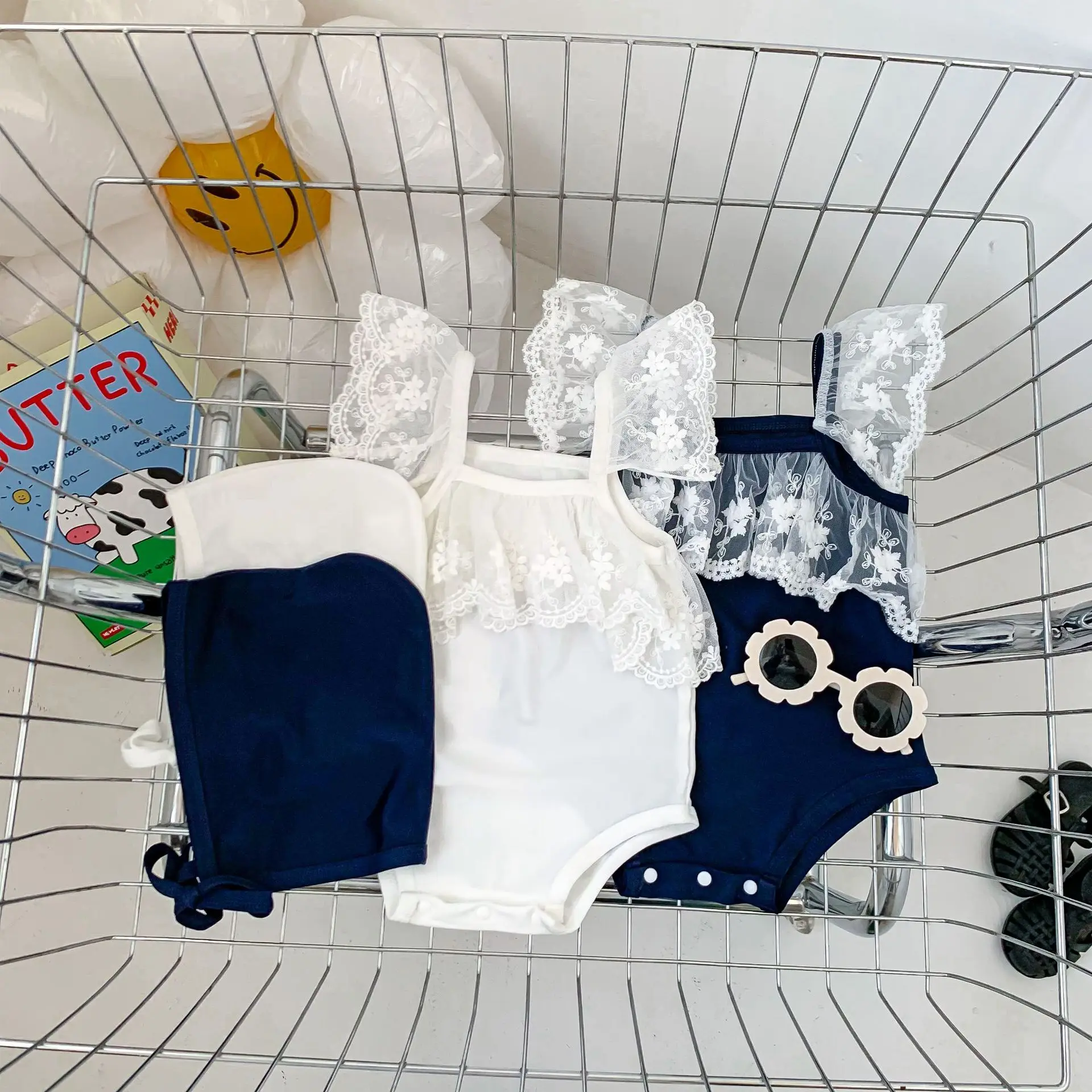 Baby swimsuit with matching hat shop