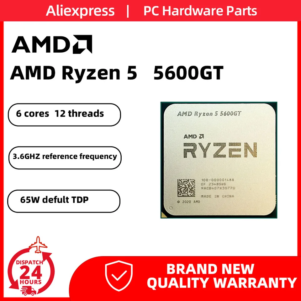 New AMD Ryzen 5 5600GT CPU 3.6GHz 6 Core 12 Thread R5 5600GT AM4