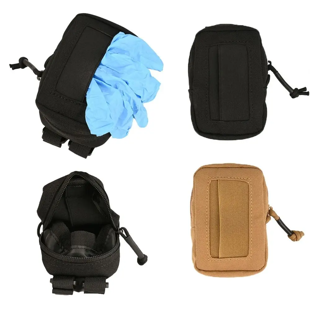 Tough Nylon Duty Belt Gloves Pouch Solid Color Portable Molle Accessory Pouch Multifunctional Storage Outdoor Hunting Bag Coin