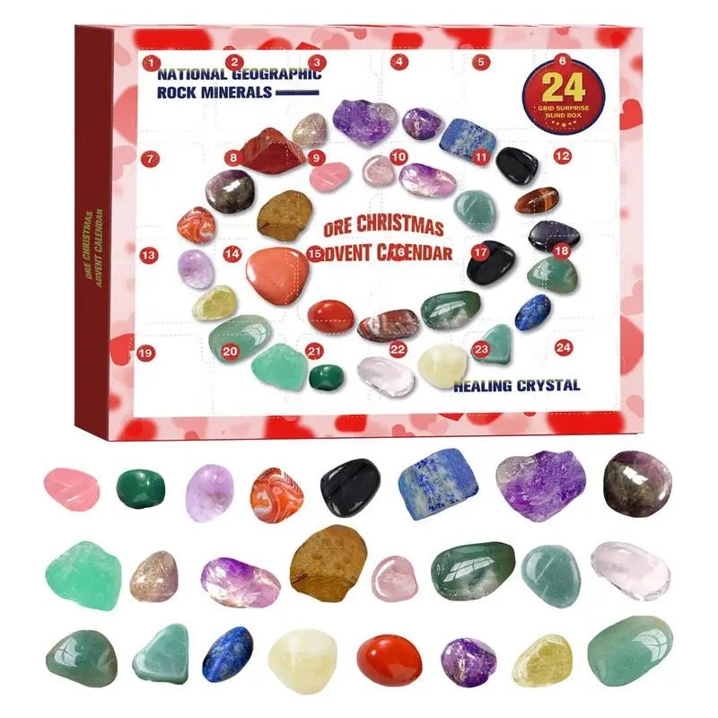 

Crystals Christmas Advent Calendar Uncover Geological Wonders with 24-Day Ore Christmas Advent Calendar for Geology Enthusiasts