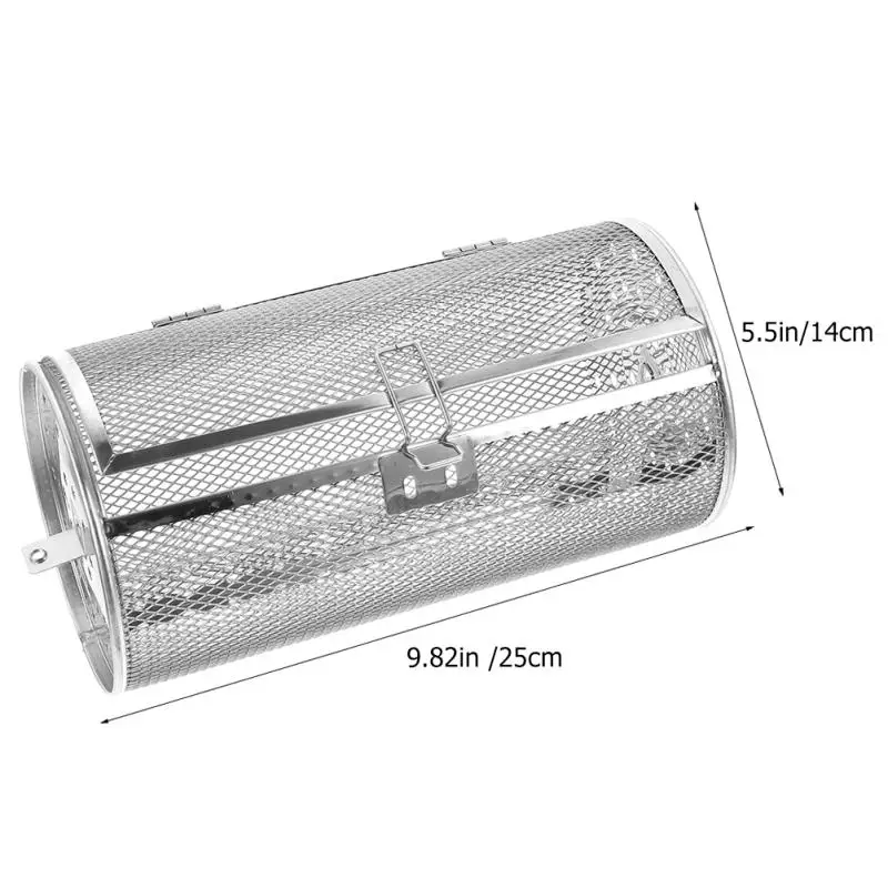 Description Picture 5 of itemSherchpry Rotisserie Grill Roaster Drum Air Fryer Oven Basket Stainless Steel Oven Rack Rotisserie Basket Peanut Dried