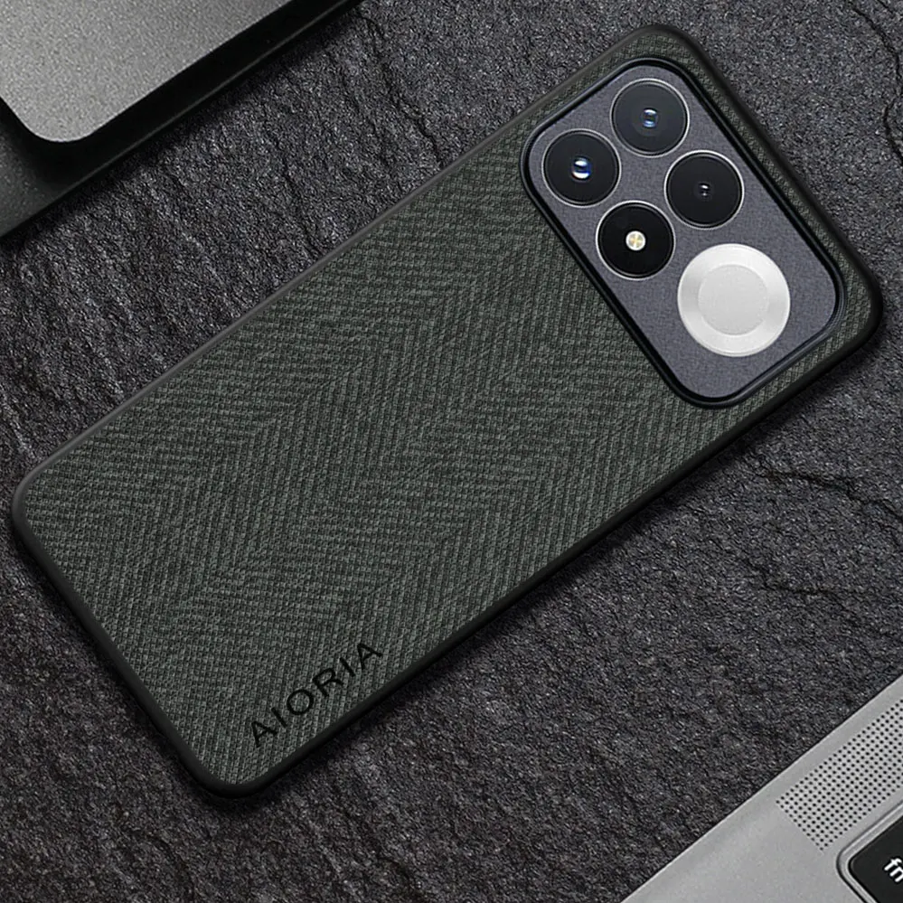 Luxury Textile Leather Skin Phone Cover - Soft Case Coque