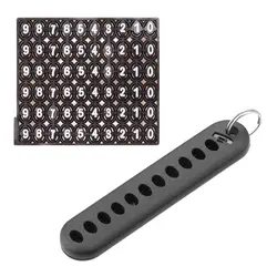 Innovative DIY Anti - Lost Keychain Pendant with Phone Number Slot (WHITE)
