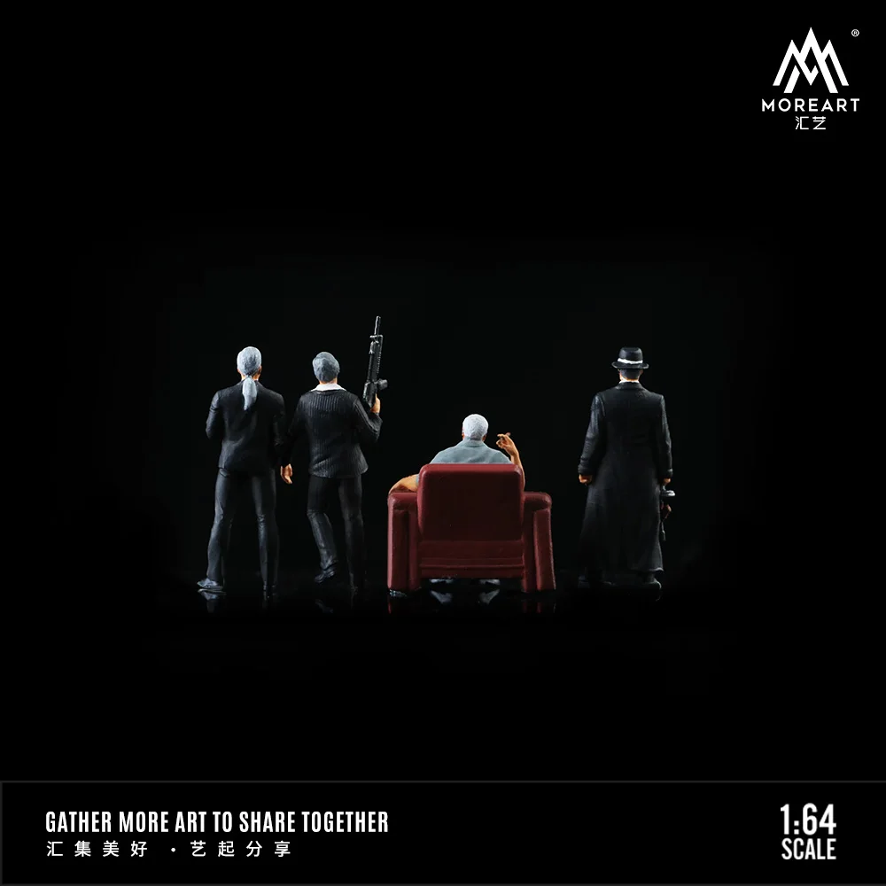 More Art1:64 Gang Boss Action Figure Set Simulating Resin Decoration Figure Model For Display&Gift 