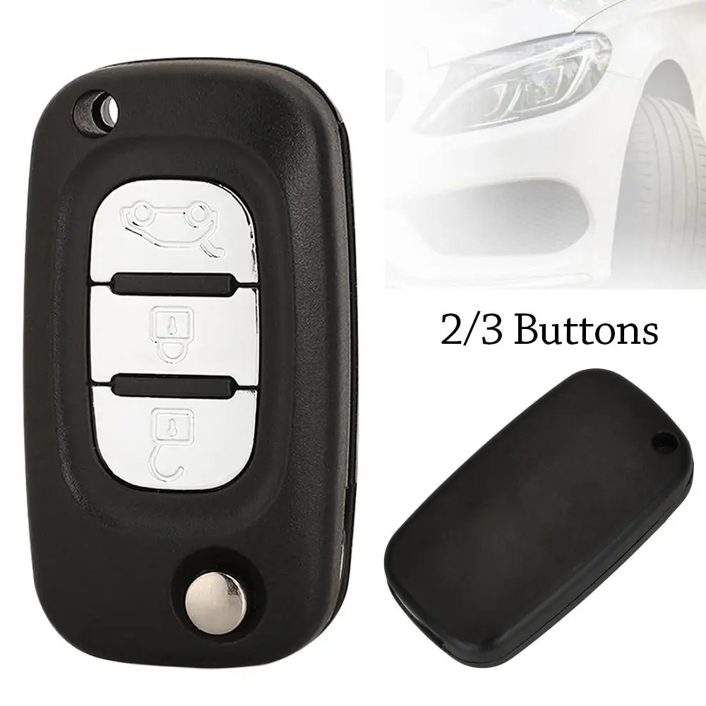 

Корпус для дистанционного ключа из АБС-пластика, аксессуары, складной запасной брелок для дистанционного ключа VA2 автомобильная коробка для ключей 2/3 для Renault Clio 3