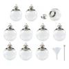 10PCS Preglued Screw Cap Glass Globe Pendant Necklaces With Rubber Seal Tiny Glass Globes Glass Vial Pendant Diy Finding 1