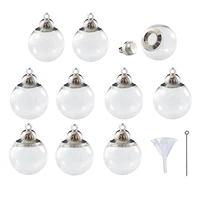 10PCS Preglued Screw Cap Glass Globe Pendant Necklaces With Rubber Seal Tiny Glass Globes Glass Vial Pendant Diy Finding 1