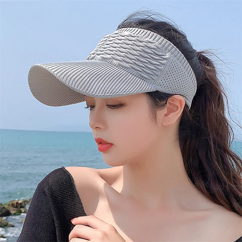 custom baseball caps New 2022 Women's Cap Outdoor Sport Baseball Cap Breathable Empty Top Hat Visor Anti-UV Sun Hat Caps Girl Golf Tennis Hats ladies baseball cap