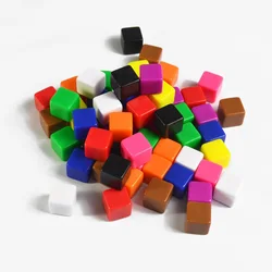 Colorful 16MM Blank Dice for Educational and Creative Activities (10PCS Assorted)