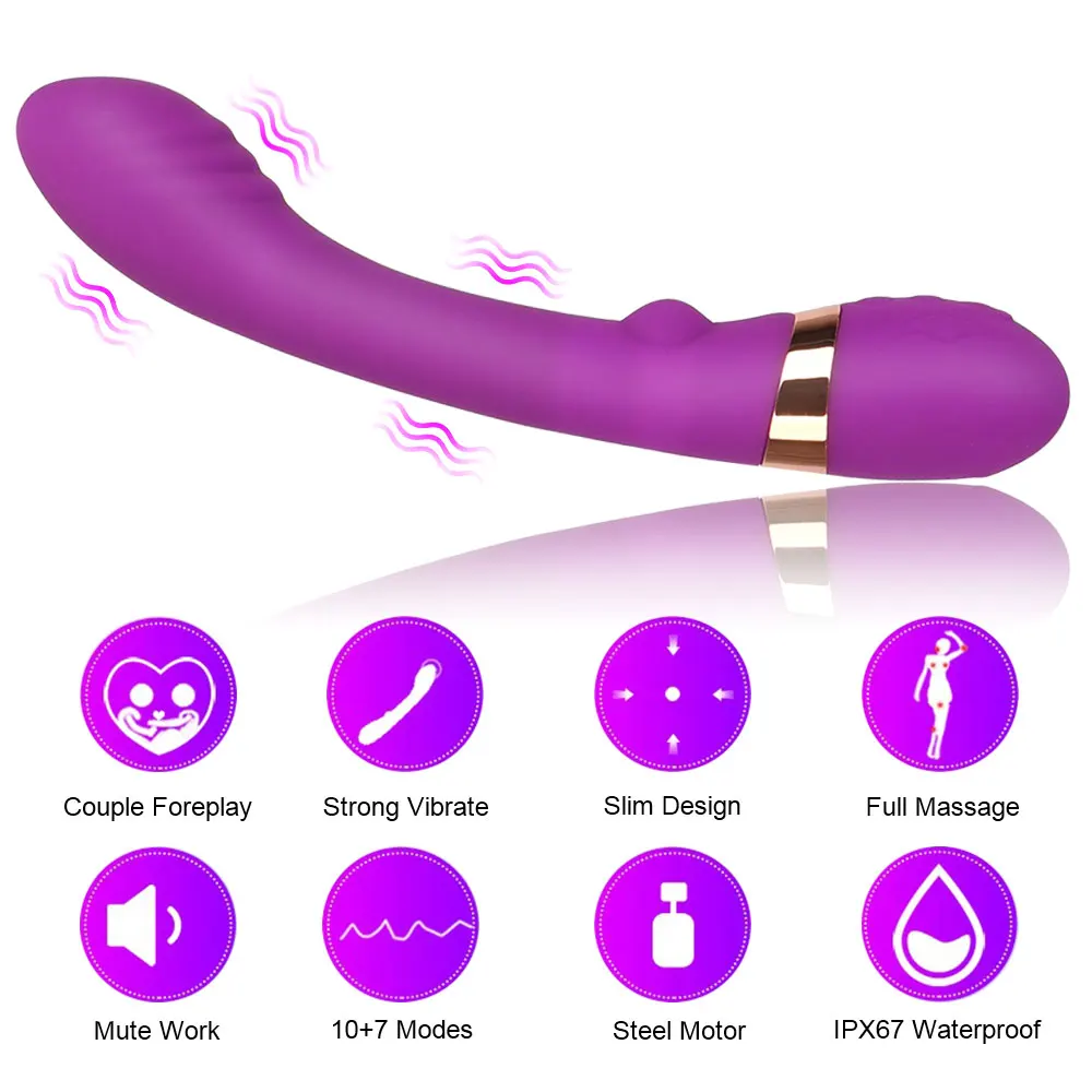 Magico riscaldatore vibratore con vibratore con doppia vibrazione, stimolatore del clitoride vagia, 10 + 7 modalità, sexshop erotico, sesso a_voghion.com