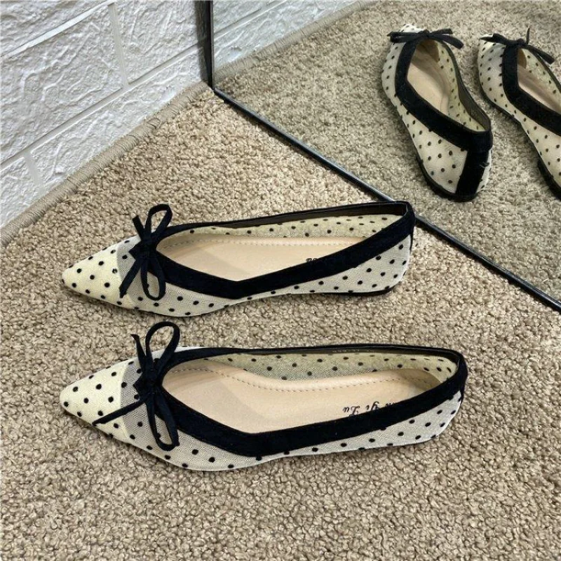 With Bow Ladies Summer Footwear Low Heel Elegant Pointed Toe White Office Shoes for Women 2024 Quick Delivery High Quality E Y2k - Image 6