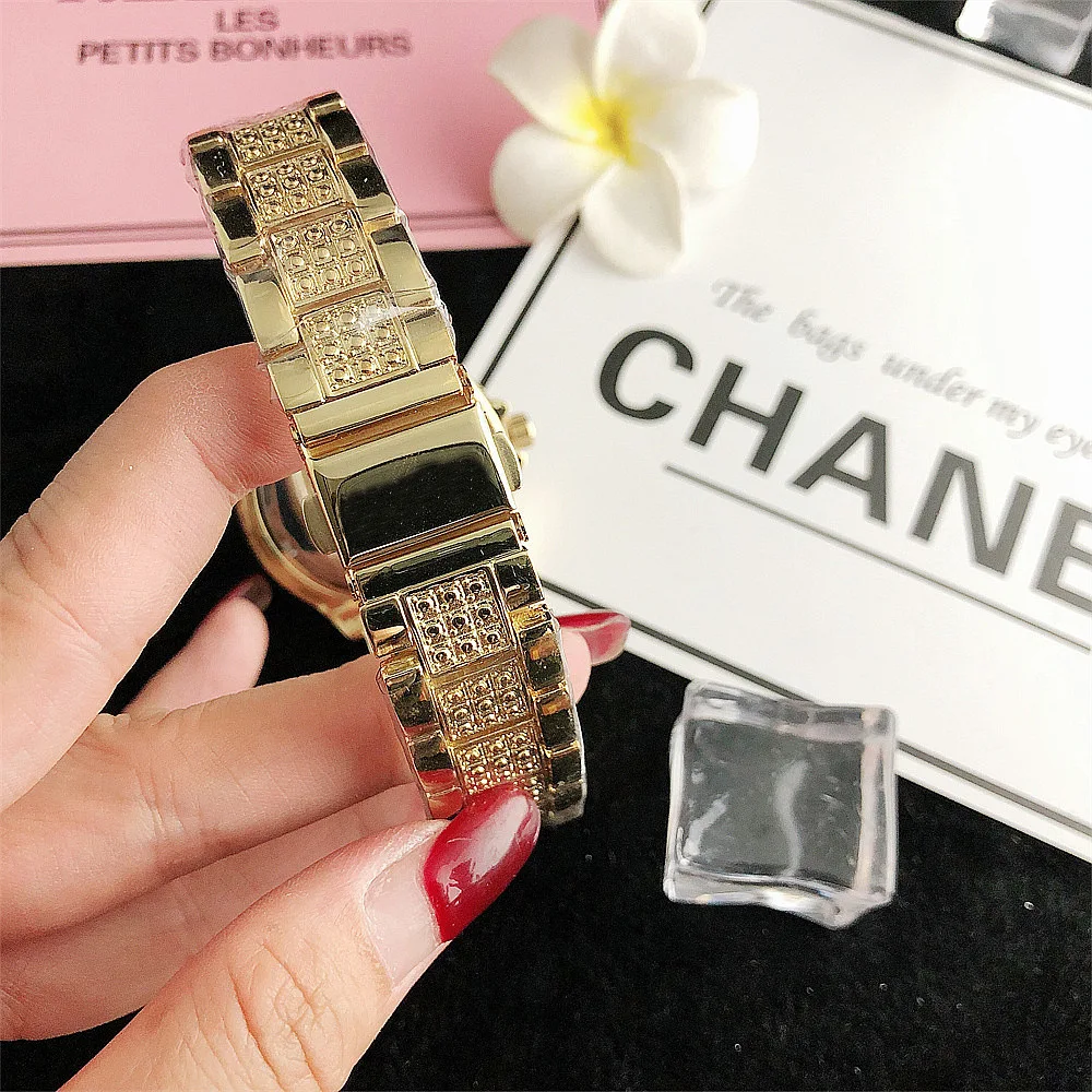 Alloy Steel Bar Inlaid Diamond Watch, Japanese Movement Watch, Fashionable Waterproof Watch, Quartz Watch, Korean Version Fashio