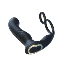 Teleskop vibrierende Butt Plug Anal Vibrator mit Penis ring männliche Prostata Massage gerät Buttplug Anus Sexspielzeug für Männer Homosexuell Erwachsene 6