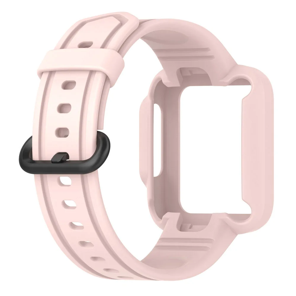 Silicone Watchband Strap with Protective Case Cover