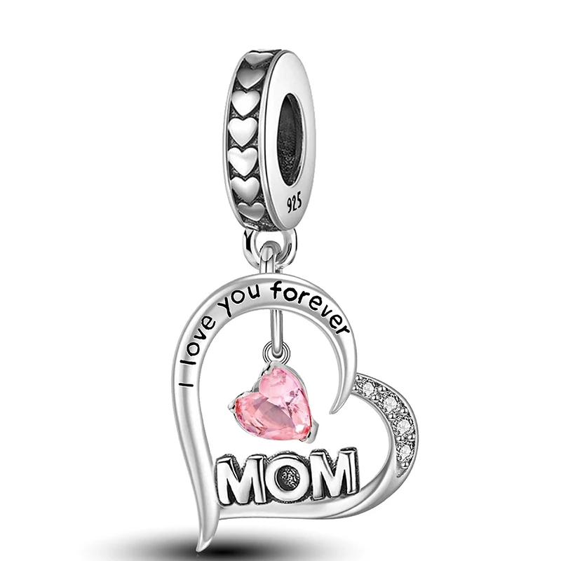 MyGiftHome 925 Sterling Silver Love Heart Charms