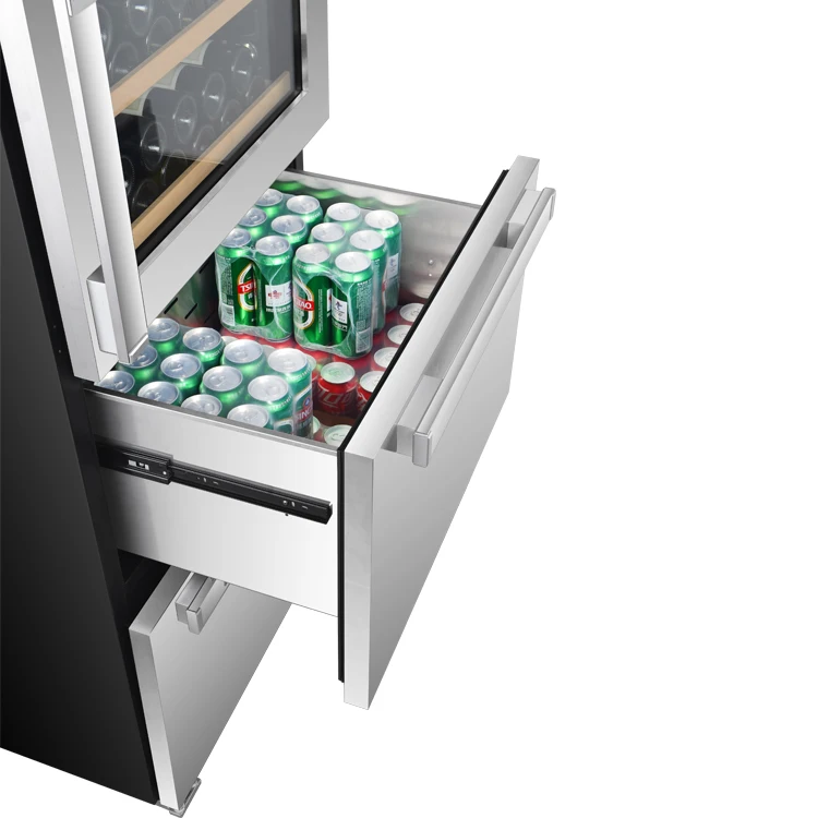Beer and Wine Refrigerators 2-1 Beverage Wine Cooler Fridge Cooler Showcase