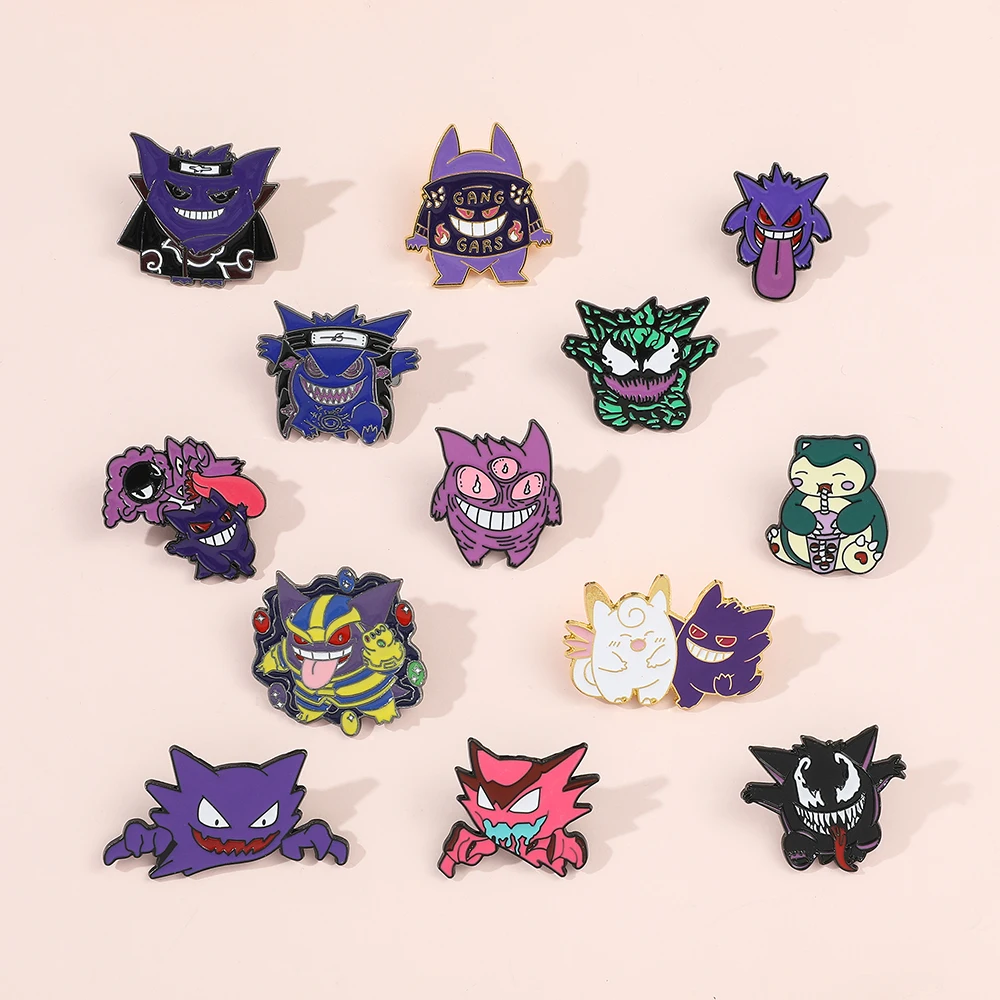 Gengar Cartoon Enamel Lapel Pin – Anime-Inspired Accessory