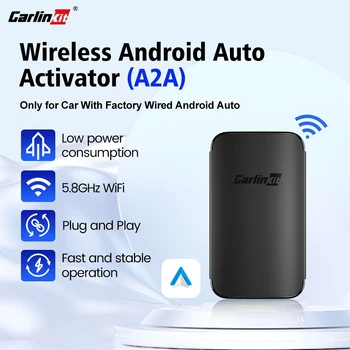 2023 CarlinKit Android Auto Wireless Adapter Smart Ai Box Plug And Play Bluetooth WiFi Auto Connect For Wired Android Auto Cars