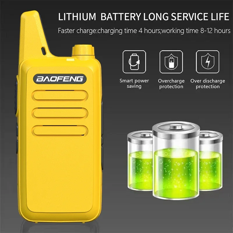 Baofeng BF-T20 5W Walkie Talkie 2PCS Mini USB Charge 1500mAh Portable Two Way Radio Upgrade Of BF-C2 KD-C1 For Hunting Kid’s Toy 4