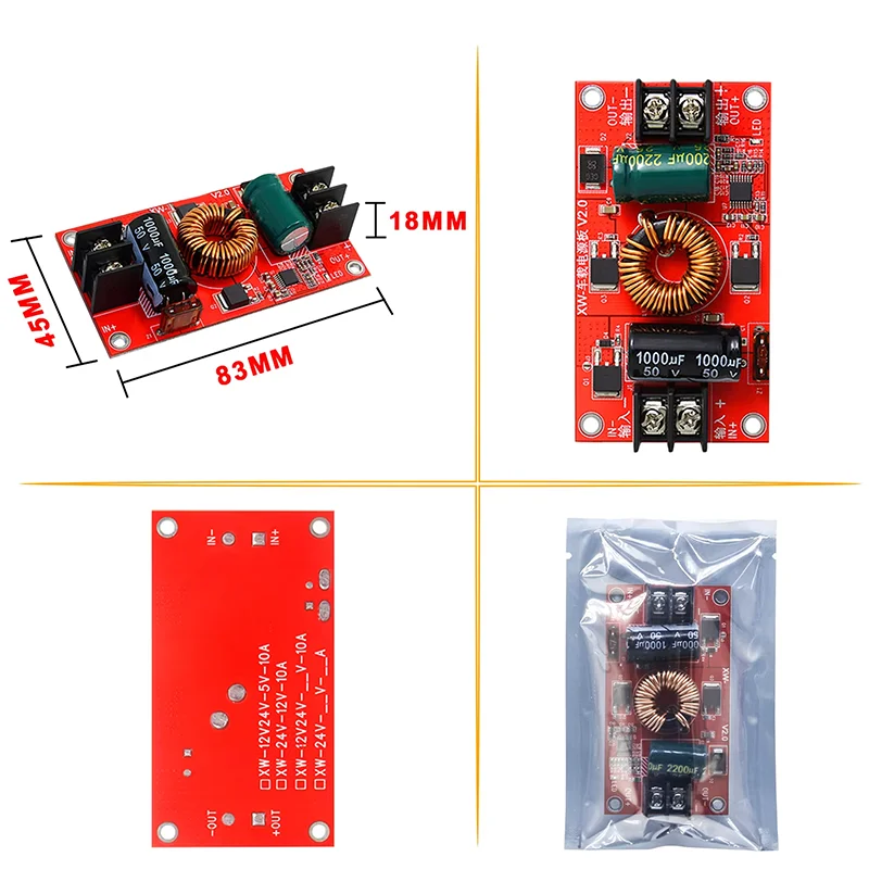DC-DC 스텝다운 전원 공급 장치 24V에서 12V로 변환하는 PCB 회로 기판 10A30A 벅 컨버터 (택시, 버스, 자동차 LED 디스플레이 모듈용)