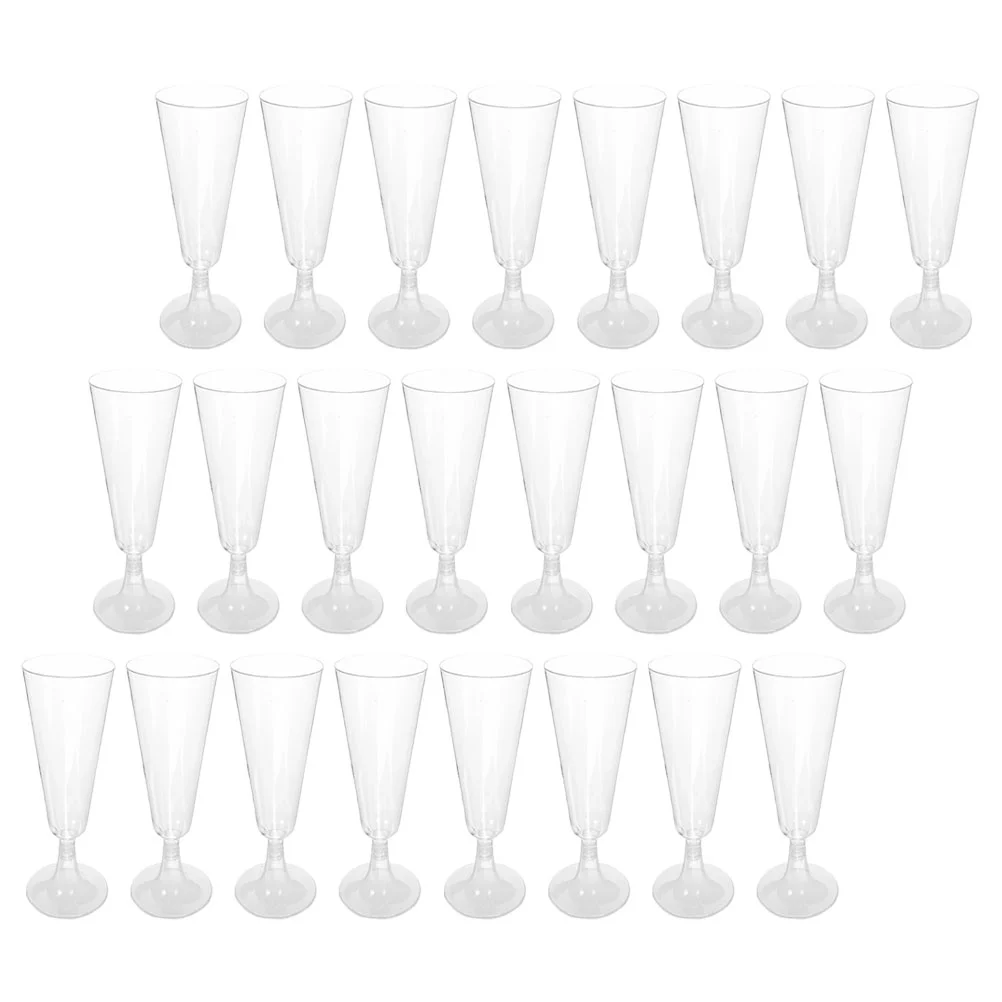

40Pcs Plastic Goblet Disposable Champagne Glasses Bar Drinks Cups Dessert Goblets Party Cocktail Goblet Wedding Party Supplies