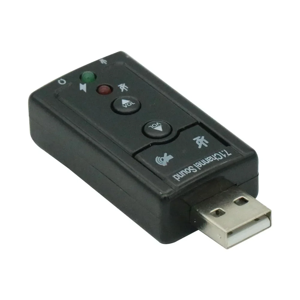 

1PCS Mini USB 2.0 3D Virtual 12Mbps External 7.1 Channel Audio Sound Card Adapter Audio Sound Card Adapter Portable Module