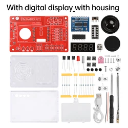 FM Radio DIY Soldering Kit for Educational and Hobbyist Projects (Display with housing)