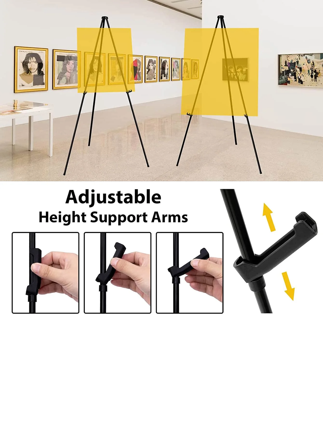 1pc Easel Stand, Black Tripod For Wedding Signs And Posters Welcome Board  Stand, Adjustable Metal Painting Easel, Shop On Temu And Start Saving