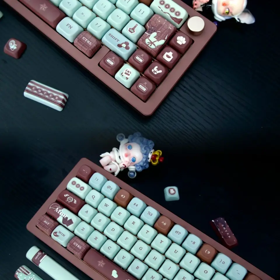 【お値下げ不可】アルミ製 カスタム キーボード Bear75 チョコミント お値下げ不可】アルミ製 カスタム キーボード Bear75 チョコミント お