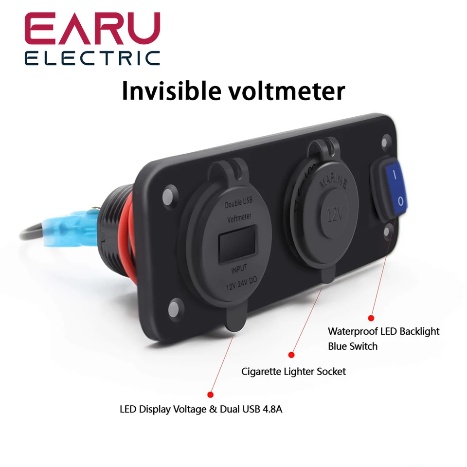 Voltmetro Digitale Con Presa Corrente E Usb