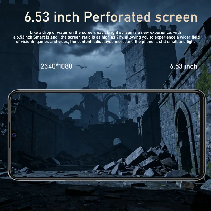 FUFFI M17 Pro Unlocked 4G Smartphone | 6.53" HD, 8+256GB, 4000mAh battery, 48MP Camera, Fast Charging, Face Recognition, Android | Daily Office & Gift - Image 4