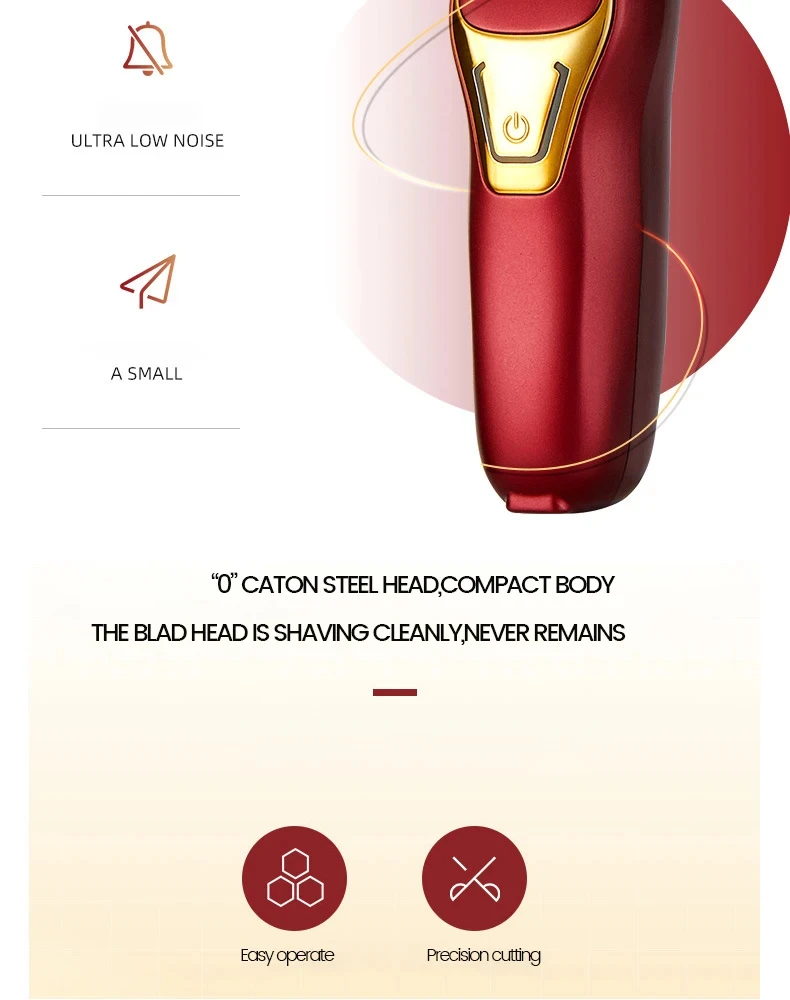 Mini Portable Electric Hair Trimmer - Rechargeable Bald Head Clipper