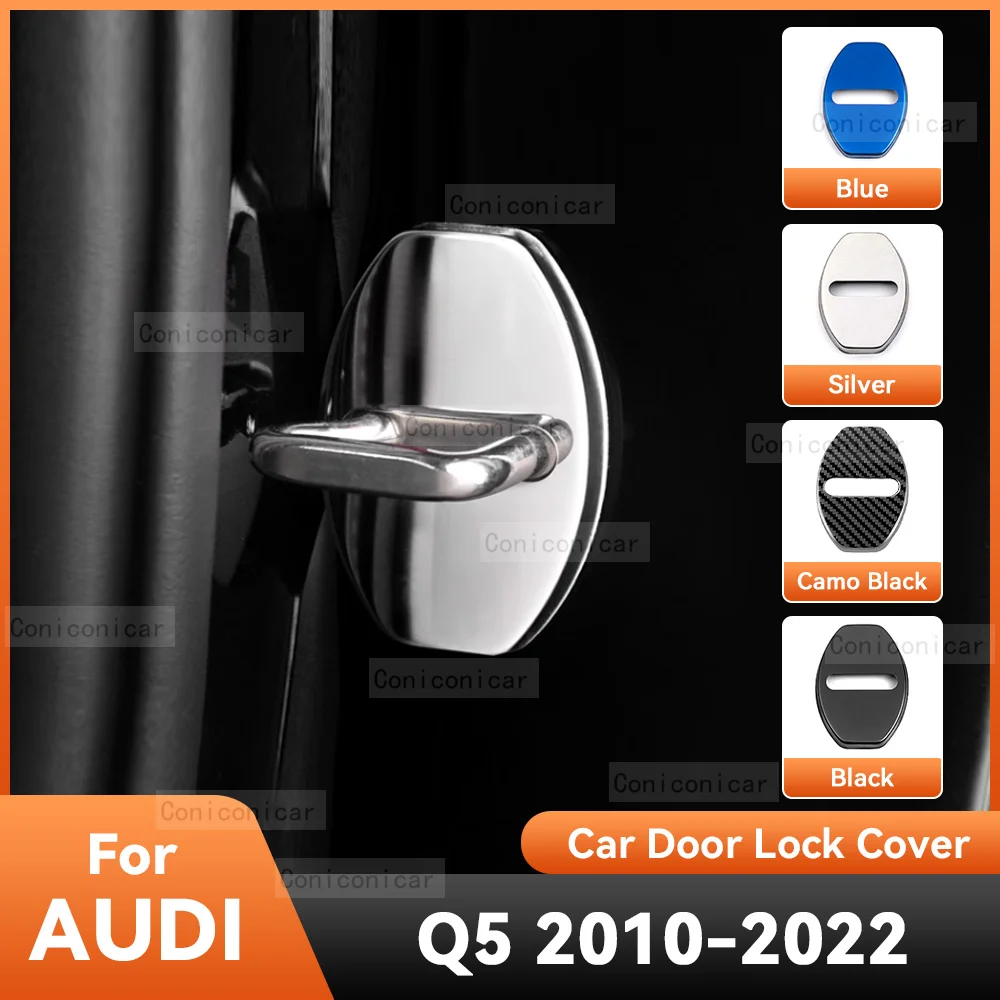 

Автомобильные аксессуары для AUDI Q5 2010-2022, Автомобильный Дверной замок, защитная крышка, эмблемы, искусственная защита для украшения из нержавеющей стали