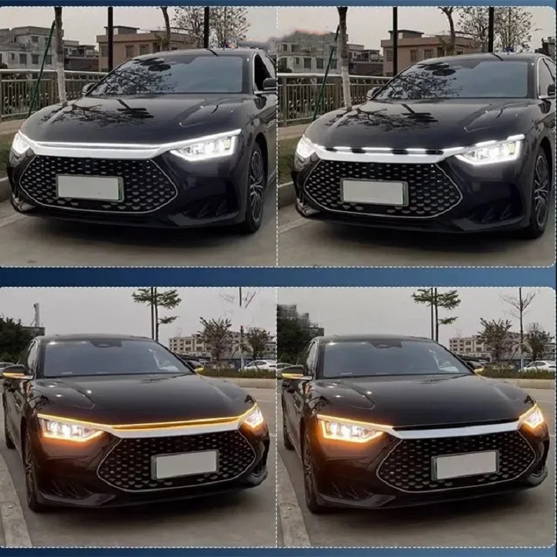 Yellow White Dynamic LED Daytime Running Light Strip For Car Universal