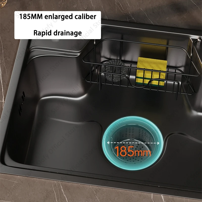 Multifunctional kitchen Sink Large Capacity Stainless Steel Single Bowl Thickened Handmade Vegetable Basin Multiple Accessories