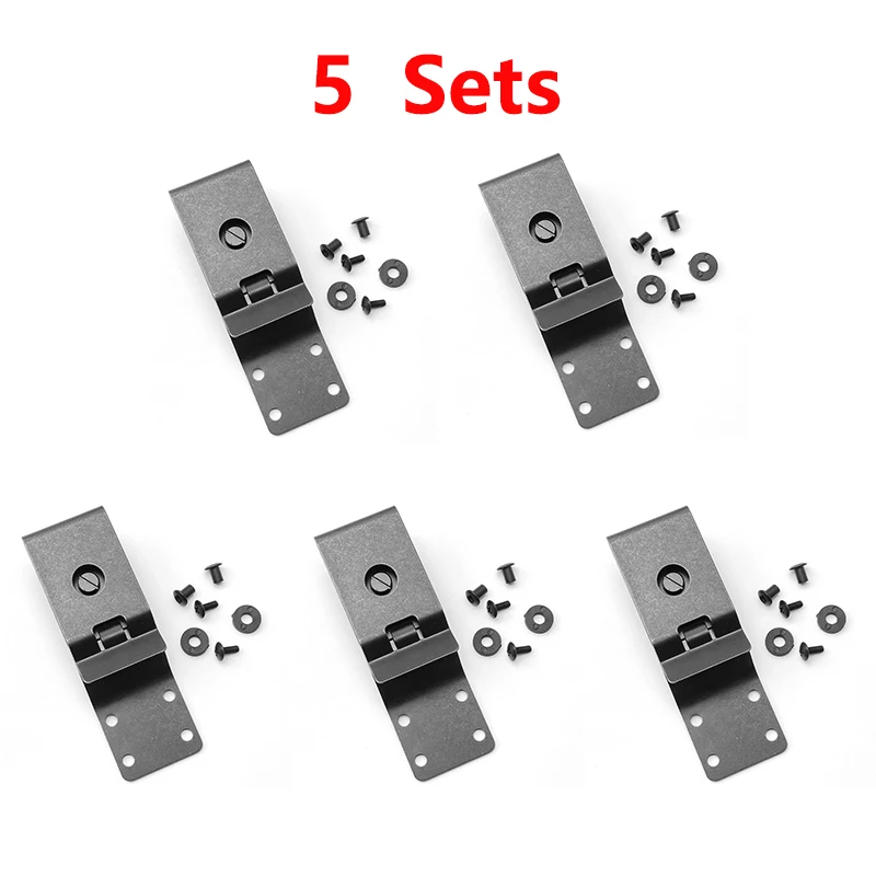 

5Sets/lot With Hardware Kit Stainless Steel Knife Scabbards Universal Back Clip KYDEX Sheath Wasit Clamp DIY Making Accessories