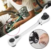 Mini Double Headed Ratchet Wrench 1/4 Inch Drive Socket Screwdriver Bit Driver Quick Release Ratchet Wrench Hand Tools 3